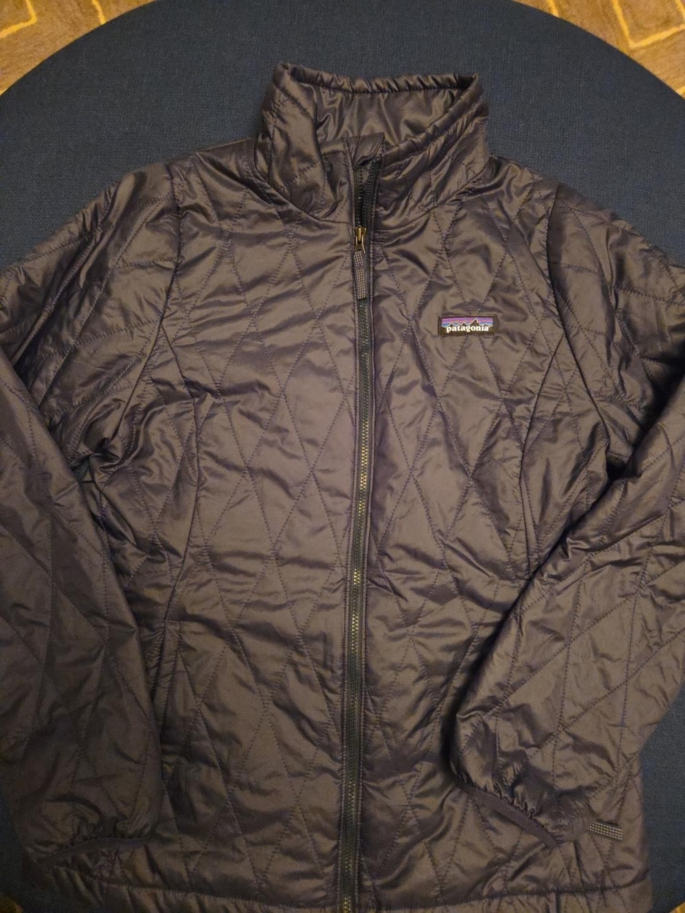 Patagonia Kids Nano Puff Diamond Quilt Jacket XL 14 New Navy